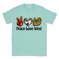 Seafoam peace love west Classic Tee - BarkalooDesign