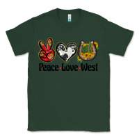 Sports Green peace love west Classic Tee - BarkalooDesign