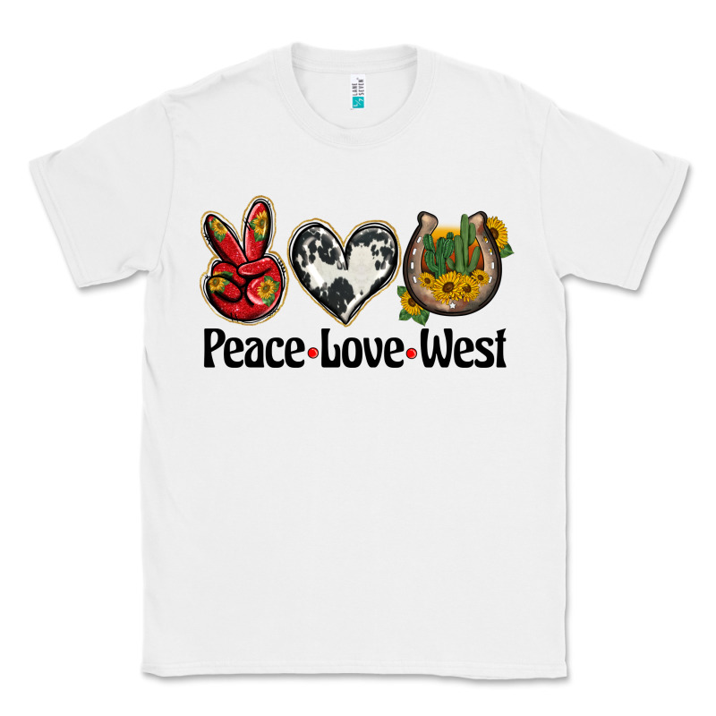 Peace Love West Classic Tee by BarkalooDesign | Teevron