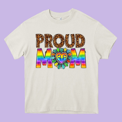 Proud Mom Lgbtq Heavy Core Tee Designed By Texasbilliewilder