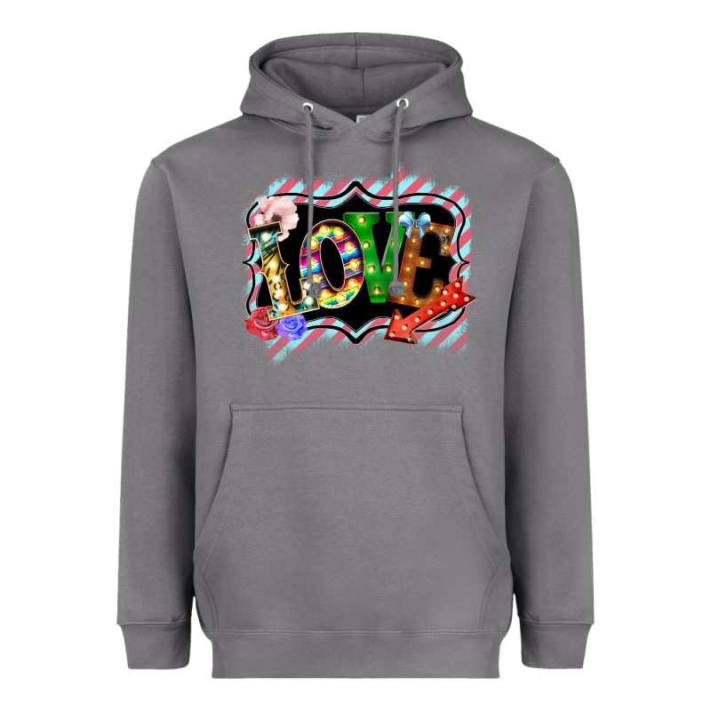 Love Frame Digital Valentines Day Heavyweight Hoodie by Bettercallsaul | Teevron