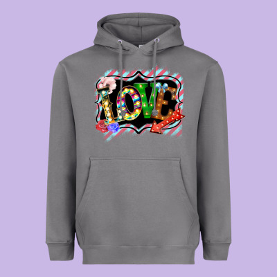Love Frame Digital Valentines Day Heavyweight Hoodie Designed By Bettercallsaul
