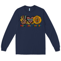 Navy peace love sunshine Long Sleeve Tee - JahusDesignShop