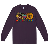 Plum peace love sunshine Long Sleeve Tee - JahusDesignShop