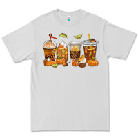 Dove Grey Fall Coffee Cups Premium Tee - texasbilliewilder