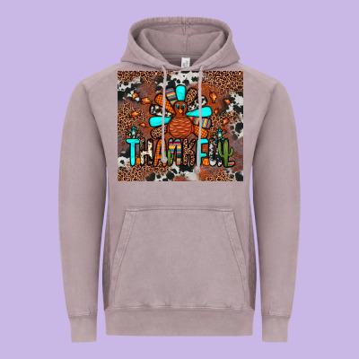Thankful Turkey Png Vintage Hoodie Designed By Jahusdesignshop