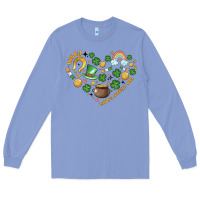 Colony Blue st patricks  hearts Long Sleeve Tee - MaliasSmallBusiness