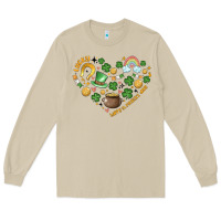 Mushroom st patricks  hearts Long Sleeve Tee - MaliasSmallBusiness