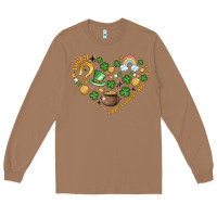Toasted Coconut st patricks  hearts Long Sleeve Tee - MaliasSmallBusiness