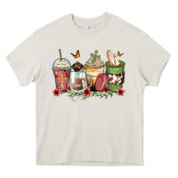 Cream faith coffee cups Heavy Core Tee - Zillion Design Studio