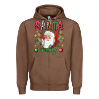 Chestnut Santa baby Christmas Zipper Hoodie - NancyCooperArtShop