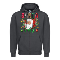 Smoke Santa baby Christmas Zipper Hoodie - NancyCooperArtShop
