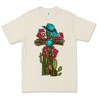 Bone cross gemstone cactus roses cowboy hat Premium Tee - RanaPortraitStore