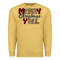 Antique Gold Merry Christmas Y'all Premium Sweatshirt - Bettercallsaul