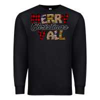 Black Merry Christmas Y'all Premium Sweatshirt - Bettercallsaul