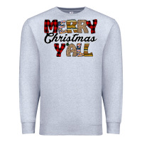 Heather Grey Merry Christmas Y'all Premium Sweatshirt - Bettercallsaul