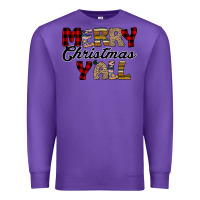 Purple Merry Christmas Y'all Premium Sweatshirt - Bettercallsaul