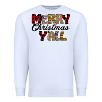 White Merry Christmas Y'all Premium Sweatshirt - Bettercallsaul