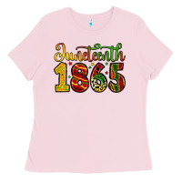 Bubblegum Pink juneteenth 1865 Ladies Tee - Zillion Design Studio
