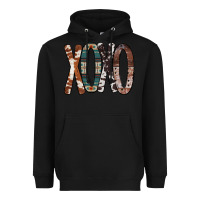 Black Xoxo Leopard Heart Heavyweight Hoodie - Bettercallsaul