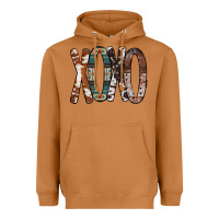 Xoxo Leopard Heart Heavyweight Hoodie | Teevron
