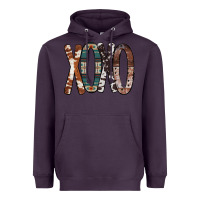 Plum Xoxo Leopard Heart Heavyweight Hoodie - Bettercallsaul