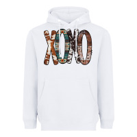 White Xoxo Leopard Heart Heavyweight Hoodie - Bettercallsaul