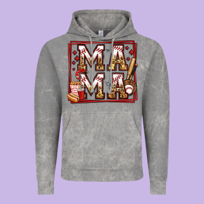 Baseball Mama Vintage Hoodie Designed By Jasminsmagicworld