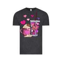 Vintage Black valentines day heart coffe Vintage Tee - AdoDesignShop