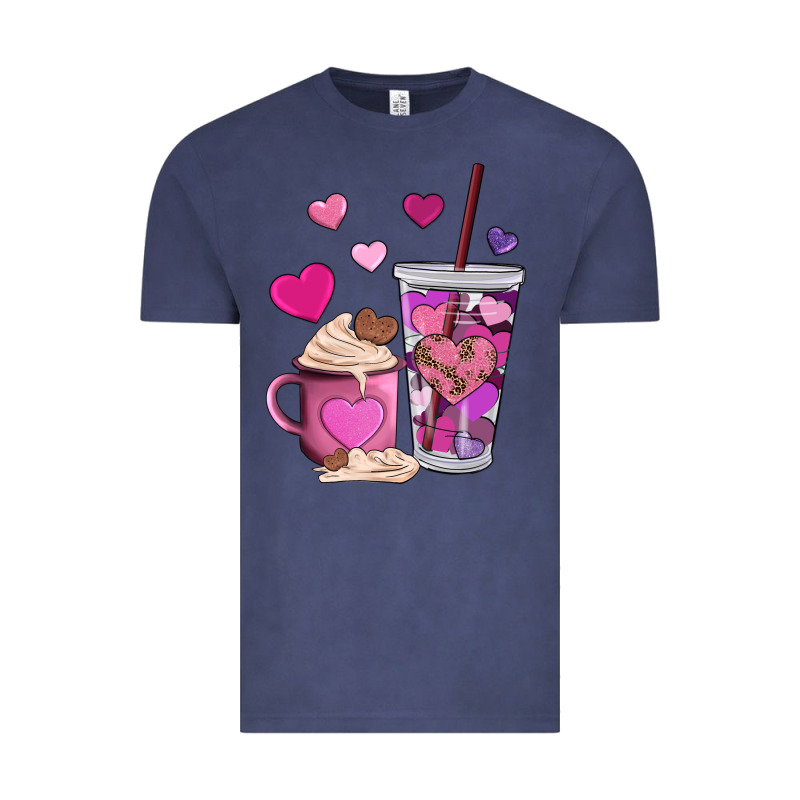 Valentines Day Heart Coffe Vintage Tee by AdoDesignShop | Teevron
