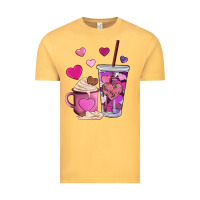 Vintage Mustard valentines day heart coffe Vintage Tee - AdoDesignShop