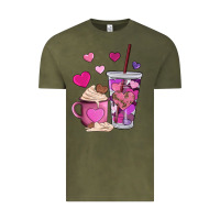Vintage Olive valentines day heart coffe Vintage Tee - AdoDesignShop