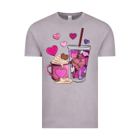 Vintage Zinc valentines day heart coffe Vintage Tee - AdoDesignShop