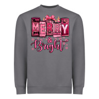 Storm merry and bright pink Christmas Heavyweight Sweatshirt - Jasminsmagicworld