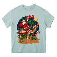 Arona Christmas  camel with Santa Heavy Core Tee - BarkalooDesign