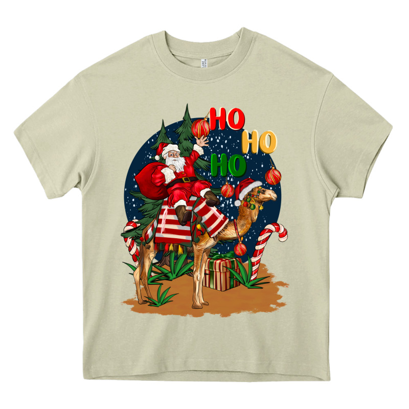 Christmas  Camel With Santa Heavy Core Tee by BarkalooDesign | Teevron