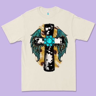 Cross Gemstone Wings Premium Tee Designed By Ranaportraitstore