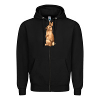 Black Bunny Zipper Hoodie - NancyCooperArtShop
