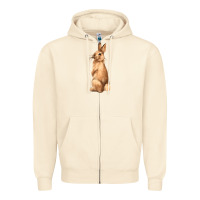 Sandshell Bunny Zipper Hoodie - NancyCooperArtShop