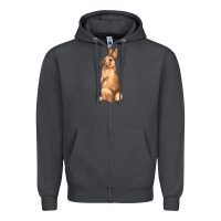 Smoke Bunny Zipper Hoodie - NancyCooperArtShop