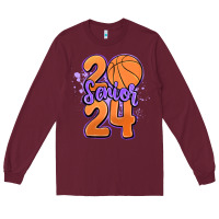 Burgundy senior 2024 basketball Long Sleeve Tee - MaliasSmallBusiness