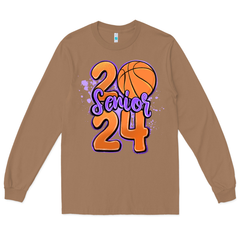 Senior 2024 Basketball Long Sleeve Tee by MaliasSmallBusiness | Teevron