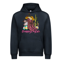 Navy Happy Easter western Easter Day Urban Hoodie - CowGirlArtShop