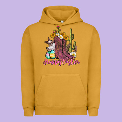 Happy Easter Western Easter Day Urban Hoodie Designed By Cowgirlartshop