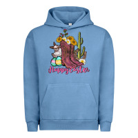 Pigment Pebble Blue Happy Easter western Easter Day Urban Hoodie - CowGirlArtShop
