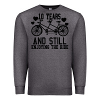 Charcoal Heather 10 Years And Still Enjoying The Ride Premium Sweatshirt - Bettercallsaul