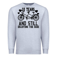 Heather Grey 10 Years And Still Enjoying The Ride Premium Sweatshirt - Bettercallsaul