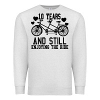 Oatmeal Heather 10 Years And Still Enjoying The Ride Premium Sweatshirt - Bettercallsaul