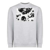 Heather Grey black and white cowhide backround Heavyweight Sweatshirt - NancyCooperArtShop