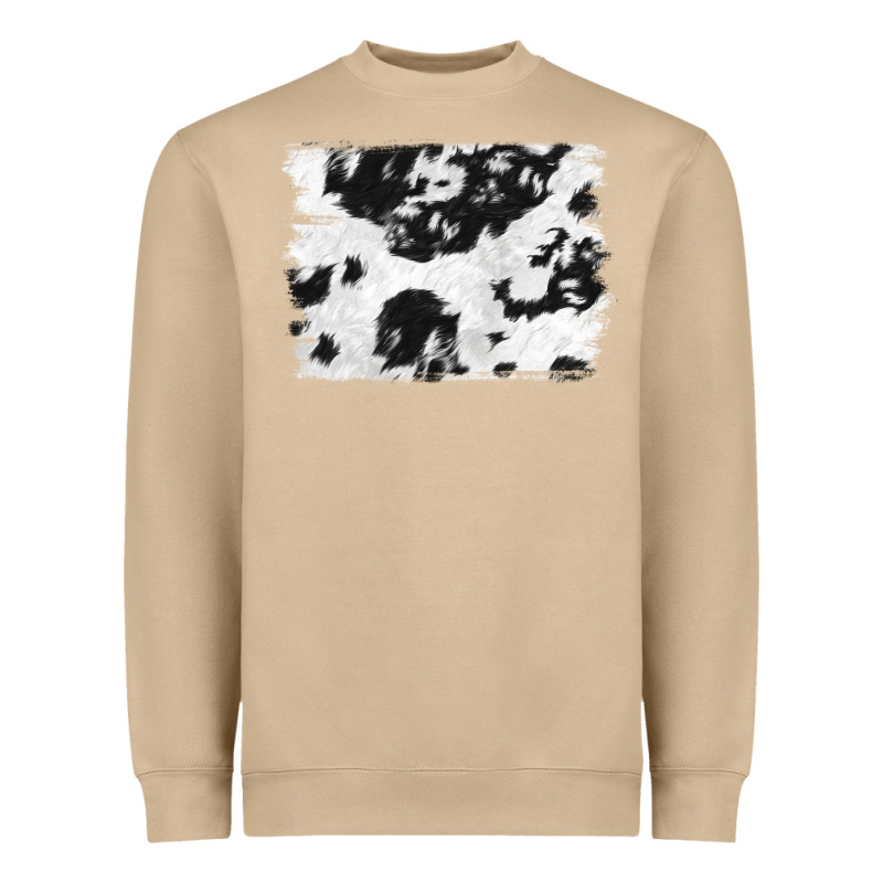 Black And White Cowhide Backround Heavyweight Sweatshirt by NancyCooperArtShop | Teevron